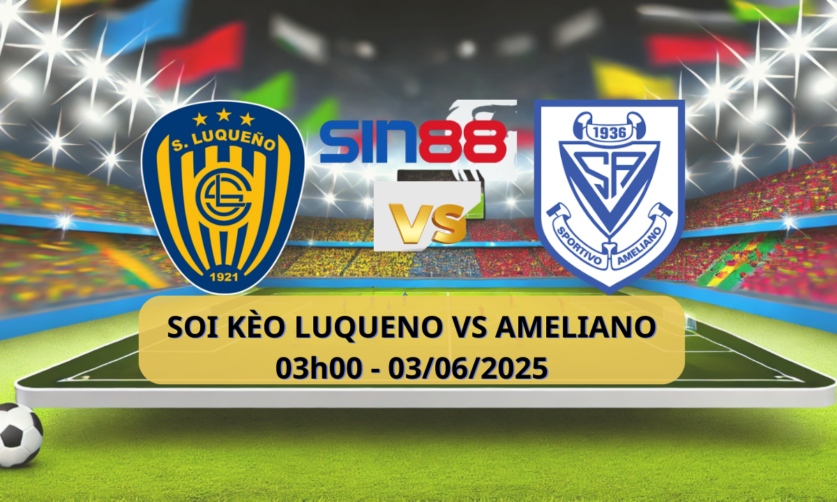 Banner trận đấu Esportes giữa Sportivo Luqueño và Sportivo Ameliano
